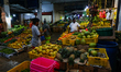A vegetable and fruit market in Hikkaduwa, Sri Lanka, on February 23, 2023. Hikkaduwa is G...
