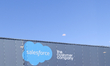 The Salesforce logo, the American cloud-based software company and one of the largest tech...