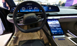 BARCELONA, SPAIN - MARCH 11: The steering wheel of the Lucid Air, the longest range, faste...