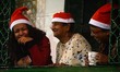 Indian Christian women sharing light moments during Christian festival  in Kolkata, India...