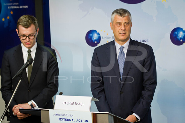 Kosovo PM Hashim Thaci visits Brussels