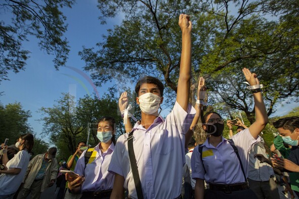 Thai Students Protest In Bangkok