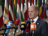 Olaf Scholz At The European Council Meeting In Brussels