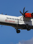 Loganair ATR 72 Landing At London Heathrow Airport