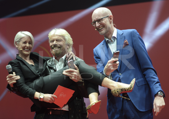 Sir Richard Branson launches the new Virgin Media broadband.