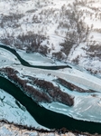 Frozen Irtysh River in Altay.