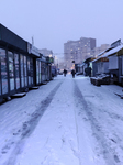 Snowfall in Kyiv, Ukraine