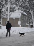 Snowstorm Affects Downtown Des Moines Iowa