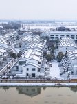 Residential Area Snow Scenery in Suqian.