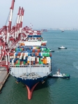 Container Terminal Export Trade in Qingdao Port.