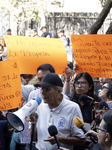 Protest Against The Ecuador Embassy In Mexico City
