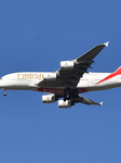 An Emirates Airbus A380 Is Flying Over Christchurch