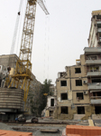 Dismantling sections of Dnipro apartment block destroyed by Russian missile.