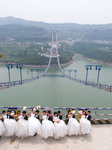 Eight New Couples Celebrate Their Love On China's National Youth Day Over A Suspension Bridge