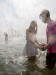 People Cool Down In A Fountain In Moscow