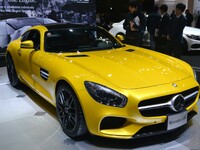 A Mercedes-AMG GT S vehicle is on display at the 2016 Tokyo Auto Salon car show on January 15, 2016 in Chiba, Japan.(