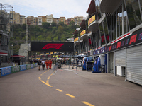 A general view of Paddock during previews ahead of the F1 Grand Prix of Monaco at Circuit de Monaco on May 25, 2023 in Monte-Carlo, Monaco....