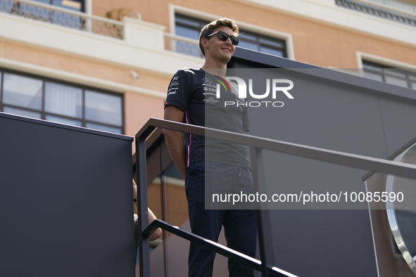 George Russell of England and Mercedes during previews ahead of the F1 Grand Prix of Monaco at Circuit de Monaco on May 25, 2023 in Monte-Ca...