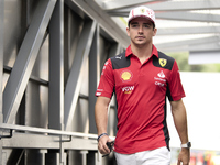 Charles Leclerc of Monaco and Ferrari during previews ahead of the F1 Grand Prix of Monaco at Circuit de Monaco on May 25, 2023 in Monte-Car...