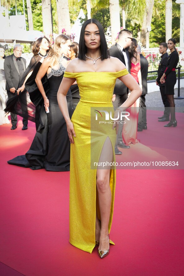 Shanina Shaik   attend the ''L'ete Dernier (Last Summer)'' red carpet during the 76th annual Cannes film festival at Palais des Festivals on...