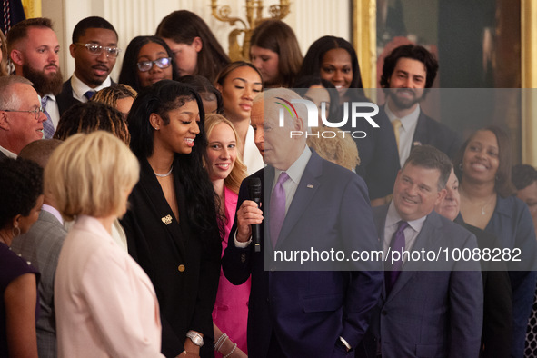 President Joe Biden and First Lady Dr. Jill Biden host a ceremony celebrating the Louisiana State University Women’s basketball team’s 2023...