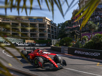 Charles Leclerc of Ferrari drives on the track during Practice 2 ahead of the F1 Grand Prix of Monaco at Circuit de Monaco on May 26, 2023...