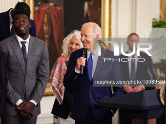 President Joe Biden hosts the University of Connecticut men’s basketball team to celebrate their 2023 NCAA Championship.  It is a long-stand...