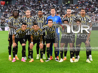 Juventus fc poses before he Serie A Football match between Juventus FC and AC Milan at Allianz Stadium, on 28 May 2023 in Turin, Italy (