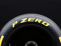Pirelli tyre after the Formula 1 Grand Prix of Monaco at Circuit de Monaco in Monaco on May 28, 2023. (
