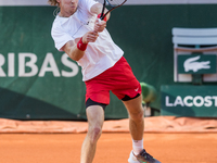 Andrey Rublev during Roland Garros 2023 in Paris, France on May 28, 2023. (