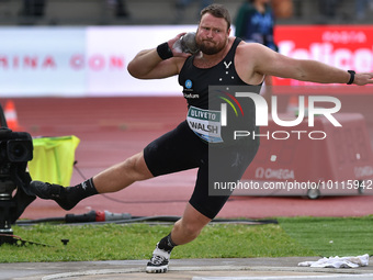 Tom Walsh of New Zealand during the Golden Gala Pietro Mennea, part of the Diamond League series at Ridolfi Stadium in Florence, Italy on 2...
