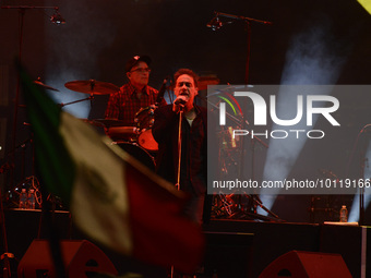June 3, 2023, Mexico City, Mexico: Vocalist of the Argentine band Los Fabulosos Cadillacs, Vicentico, performs on stage during a free concer...