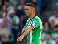 Joaquin Sanchez of Real Betis reacts as he fails to score during the LaLiga Santander match between Real Betis and Valencia CF at Benito Vil...