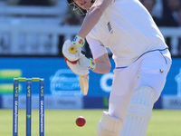 England's Harry Brook during Test Match Series Day Two of 4 match between England against Ireland at Lord's Cricket Ground  Ground, London o...