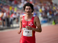 

MARSA, MALTA:
Malta's Jordan Guzman on his way to winning the Gold medal for his country in the Men's 5000m Final event from the Games of...