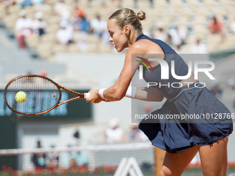 Anna Karolina Schmiedlova during Roland Garros 2023 in Paris, France on June 5, 2023. (