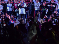 June 04 , 2023 Toluca, Mexico : Delfina Gomez Alvarez, candidate of the Coalition 'Juntos Haremos Historia' celebrated with her supporters h...