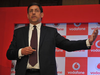 Naveen Chopra  Chief Operating Officer- Vodafone India addressing  at the launch of Vodafone 4G services in Kolkata, on January 25, 2016. (