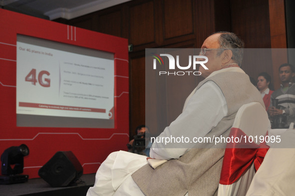 Amit Mitra State Finance Minister  at the launch of Vodafone 4G services in Kolkata, on January 25, 2016. 