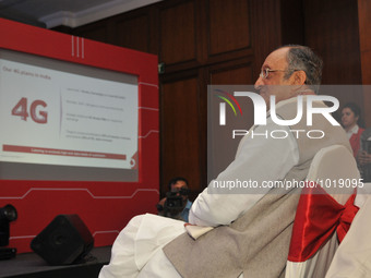 Amit Mitra State Finance Minister  at the launch of Vodafone 4G services in Kolkata, on January 25, 2016. (