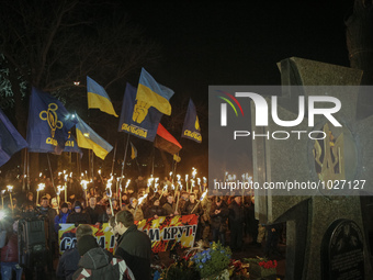 Supporters and members of the Ukrainian nationalist party 