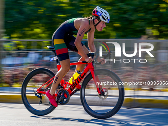 Vilguste Gustaityte of Lithuania during the Europe Triathlon Sprint&Relay Championships Balikesir, 4 August 2023 (
