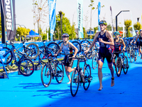 

Athletes are being seen during the Europe Triathlon Sprint and Relay Championships in Balikesir, Turkey, on August 4th, 2023 (