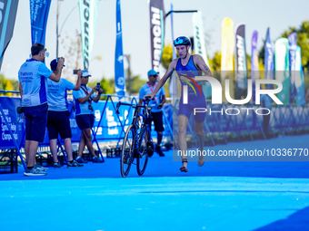 Alessio Crociani of Italy seen in action during the Europe Triathlon Sprint and Relay Championships Balikesir, 4 August 2023 (