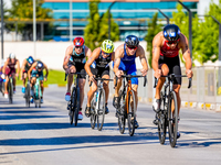 Athletes seen in action during the Europe Triathlon Sprint and Relay Championships Balikesir, 4 August 2023 (