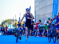 Christopher Perham of Great Britain seen in action during the Europe Triathlon Sprint and Relay Championships Balikesir, 4 August 2023 (