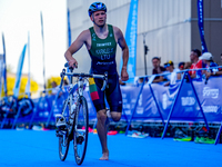 Dziugas Karklelis of Lithuania seen in action during the Europe Triathlon Sprint and Relay Championships Balikesir, 4 August 2023 (
