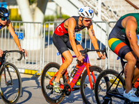 Emir Araci of Turkey seen in action during the Europe Triathlon Sprint and Relay Championships Balikesir, 4 August 2023 (
