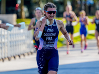 

Leonie Douche of France is competing in the B Finals of the Junior Women Europe Triathlon Sprint and Relay Championships in Balikesir on A...