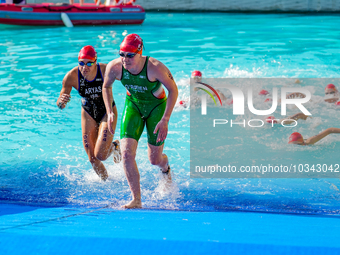 

Hila Aryas of Israel and Saoirse O'Brien of Ireland are competing in the B Finals of the Junior Women Europe Triathlon Sprint and Relay Ch...